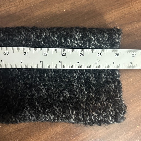 Kuna Cardigan Coat Womens XS Black Gray Boucle Knit Suri Baby Alpaca Whimsigoth - Picture 10 of 10